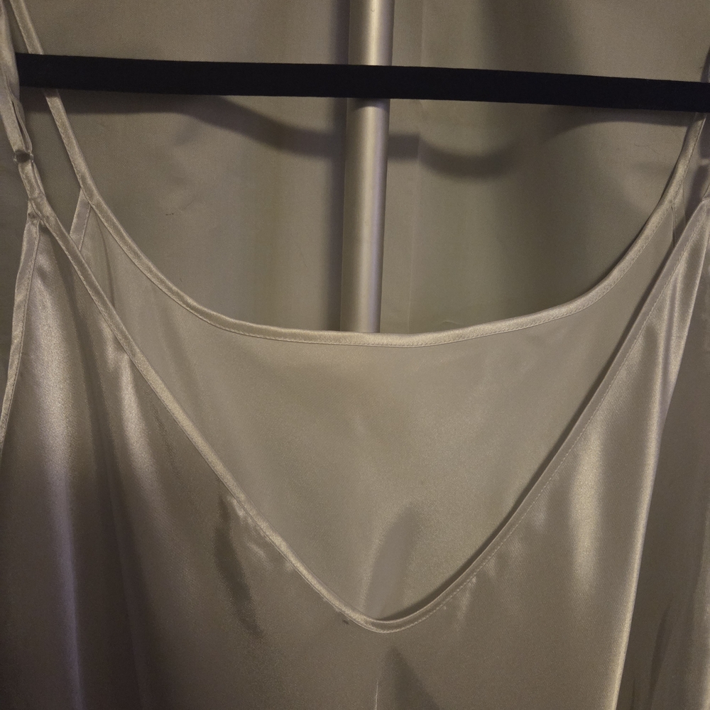 Vintage Delicate Moments Intimates Plus 1X Satin Slip Dress  White Y2K Lingerie - Picture 4 of 8